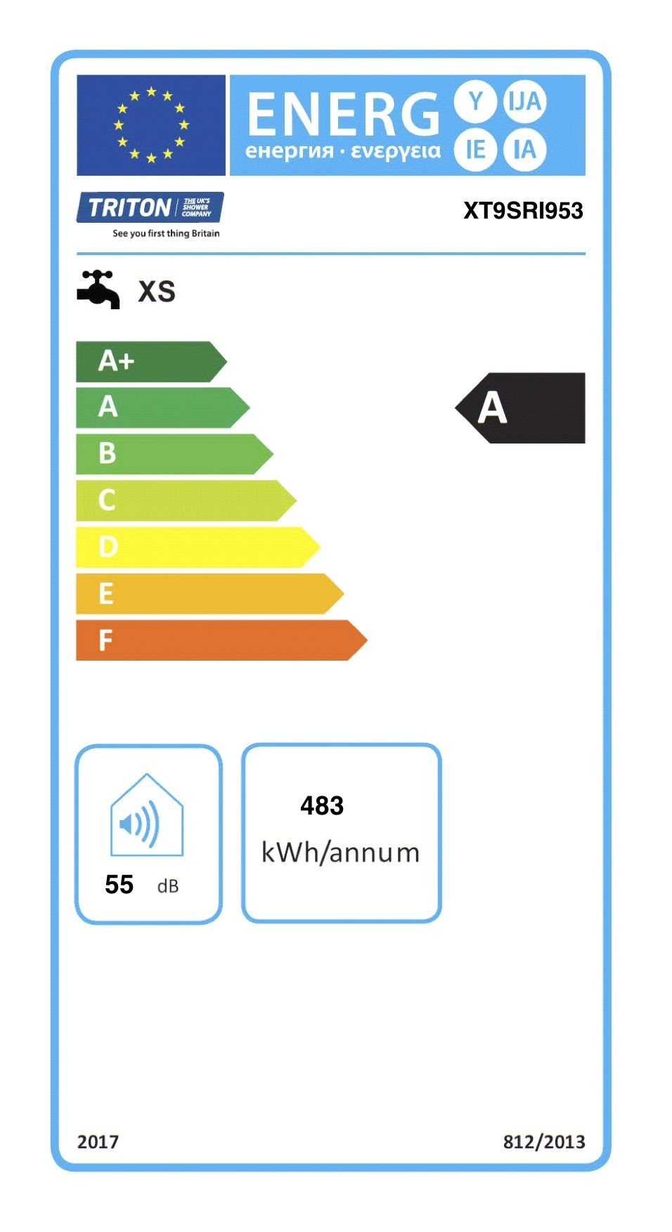 Quiet Mark Triton Showers T90SR Pumped Electric Shower